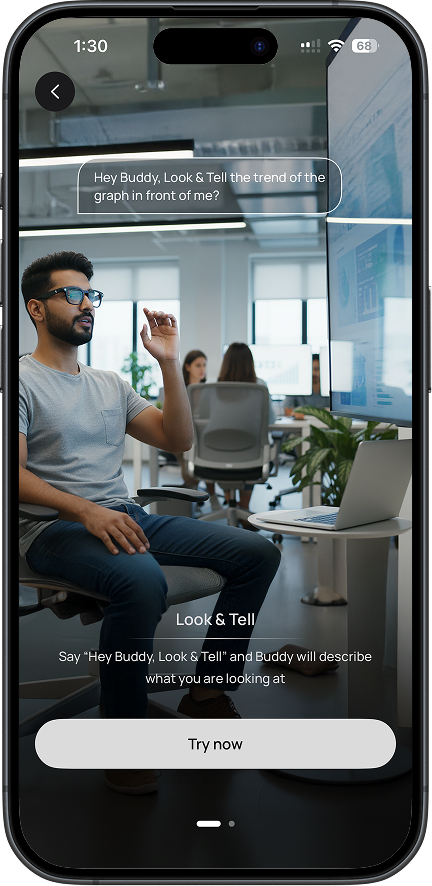 Look and Tell main screen